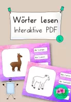 Vorschau - Interaktives Material - Wörter lesen interaktiv - Buchstabe L - Deckblatt