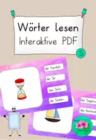 Vorschau - Interaktives Material - Wörter lesen interaktiv - Buchstabe S - Deckblatt
