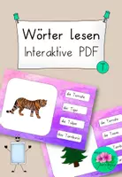 Vorschau - Interaktives Material - Wörter lesen interaktiv - Buchstabe T - Deckblatt