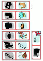 Vorschau - Stationenlernen - Weihnachten-Wichtel Lernspiel Domino und Paare finden Schattenbilder Vorschule, Klasse 1 - Seite 2