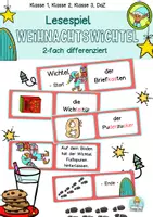 Vorschau - Unterrichtsreihen - Paket Klasse 1, Mathe, Deutsch, Kunst, Wichtel, Wichteltür Weihnachten - Seite 1