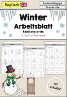 Vorschau - Arbeitsblätter - Winter & Winter clothes Arbeitsblatt differenziert - Englisch - Deckblatt