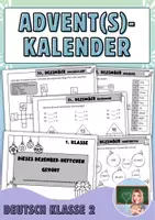 Vorschau - Arbeitsblätter - Dezemberheftchen (Adventskalender) - Klasse 2 - Deckblatt
