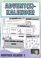 Vorschau - Arbeitsblätter - Dezemberheftchen (Adventskalender) - Klasse 1 - Deckblatt