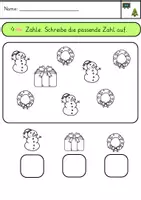 Vorschau - Arbeitsblätter - Mengen ZR10 (Zählen) - Weihnachten - Seite 1