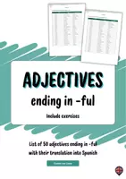 Vista previa - Hojas de trabajo - English - Adjectives (ending in -ful) - Portada