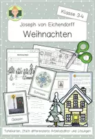 Vorschau - Arbeitsblätter - Eichendorff: Weihnachten (Gedicht erarbeiten Deutsch Grundschule Klasse 3 und 4) - Deckblatt