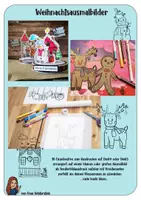 Vorschau - Mal- und Bastelvorlagen - Printables zu Weihnachten zum Ausmalen - Deckblatt