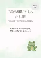 Vorschau - Arbeitsblätter - Merkmale der Wirbeltierklasse Amphibien - Stationen - Deckblatt