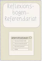 Vorschau - Stundenentwürfe - Reflexionsbogen Referendariat - Deckblatt