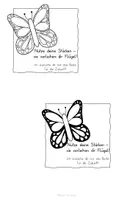 Vorschau - Mal- und Bastelvorlagen - Abschiedkarten Schmetterling - Seite 3