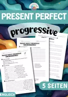 Vorschau - Arbeitsblätter - Present perfect progressive - Deckblatt