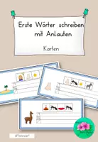 Vorschau - Aufgabenkarten - Wörter mit Anlauten schreiben - Deckblatt