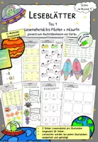 Vorschau - Arbeitsblätter - Bunte Leseblätter für die 1. Klasse - passend zu Karibu 1 (Version 2016)| Lesetraining & Arbeitsblätter zum Lesen lernen - Seite 1