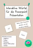 Vorschau - Interaktives Material - Interaktive Würfel Deutsch- zum Einfügen in PPP - Deckblatt