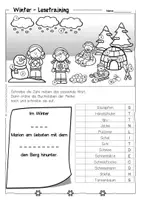 Vorschau - Arbeitsblätter - WINTER - Deutschmaterial - Lesespur ab Klasse 1 - Seite 3