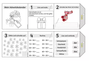Vorschau - Arbeitsblätter - Adventskalender - Leporello (Klasse 2) - Seite 2