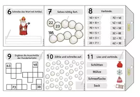 Vorschau - Arbeitsblätter - Adventskalender - Leporello (Klasse 2) - Seite 3