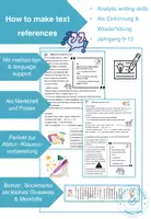 Vorschau - Arbeitsblätter - Analytic writing skills booster: How to make text references - Deckblatt