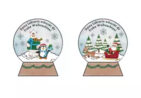 Vorschau - Anderer Materialtyp - Grußkarte für die Weihnachtsferien (Schneekugel) - Seite 2