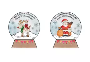 Vorschau - Anderer Materialtyp - Grußkarte für die Weihnachtsferien (Schneekugel) - Seite 3