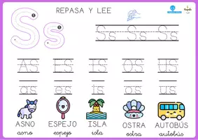 Vista previa - Hojas de trabajo - Sílabas inversas y mixtas con /S/: juegos y fichas - página 3