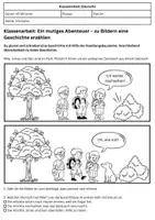 Vorschau - Arbeitsblätter - Geschichte anhand von Bildern schreiben, Klassenarbeit Klasse 5/6 - Seite 1