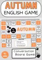 Vorschau - Spiele - Autumn Conversation Board Game English Games 5h to 6th - Deckblatt