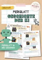 Vorschau - Arbeitsblätter - Geschichte KI | künstliche Intelligenz | Merkblätter - Deckblatt
