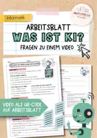 Vorschau - Arbeitsblätter - Künstliche Intelligenz: Arbeitsblatt mit QR-Code Video | KI - Deckblatt