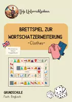 Vorschau - Spiele - Vokabelspiel zum Thema "Clothes" (Sally 3 - Ausgabe Bayern) - Deckblatt