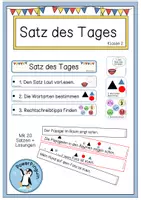 Vorschau - Stundenentwürfe - Satz des Tages (Klasse 2) - Deckblatt