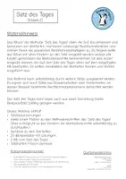 Vorschau - Stundenentwürfe - Satz des Tages (Klasse 2) - Seite 1