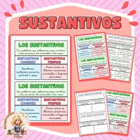 Vista previa - Hojas de trabajo - Los sustantivos - Portada