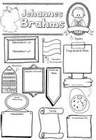 Vorschau - Arbeitsblätter - Steckbrief als Gemeinschaftsbild / kooperatives Poster über Johannes Brahms - Seite 2