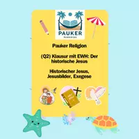 Vorschau - Prüfungsvorbereitung - Pauker Religion - (Q2) Klausur mit EWH - Der historische Jesus - Deckblatt