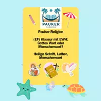 Vorschau - Prüfungsvorbereitung - Pauker Religion - (EF) Klausur mit EWH - Gottes Wort oder Menschenwort - Deckblatt