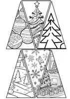 Vorschau - Arbeitsblätter - Kooperativer Weihnachtsbaum Kugeln Dreiecke Winter Weihnachten - Seite 3