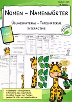 Vorschau - Arbeitsblätter - Nomen - Namenwörter - Großschreibung von Nomen - Deckblatt