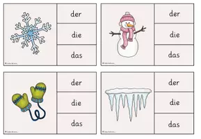 Vorschau - Aufgabenkarten - Klammerkarten - Winterwörter - Seite 3