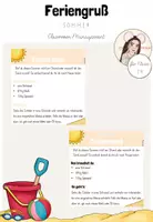 Vorschau - Mal- und Bastelvorlagen - Feriengruß: Rezept für Zaubersand/ kinetischer Sand (Kl.1-4) - Deckblatt
