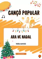 Vista previa - Hojas de trabajo - Cançó Ara ve Nadal - Portada