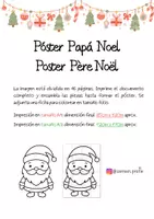 Vista previa - Hojas de trabajo - Póster Navidad para colorear: Papá Noel - Portada