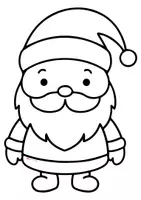 Vista previa - Hojas de trabajo - Póster Navidad para colorear: Papá Noel - página 1
