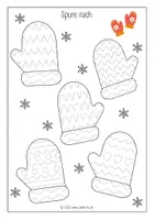 Vorschau - Arbeitsblätter - 10 winterliche Schwung- und Nachspurübungen - Seite 3