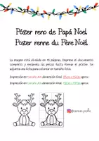 Vista previa - Hojas de trabajo - Póster Navidad para colorear: reno - Portada