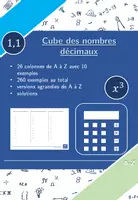Aperçu - Feuilles d'exercices - Cube des nombres décimaux | mathématiques | 26 colonnes - Page de couverture