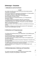 Vorschau - Prüfungsvorbereitung - Aufbau und Funktion der Zelle (Zellbiologie) - Checkliste - Seite 1