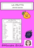 Vorschau - Arbeitsblätter - Arbeitsblatt: "La frutta" auf Italienisch - Deckblatt
