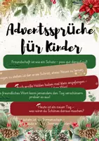 Vorschau - Bildkarten - Adventssprüche für Kinder - Deckblatt